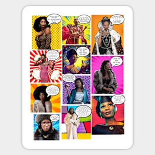 Strike A Pow WOW "Pose" With Elektra Abundance-Evangelista Sticker